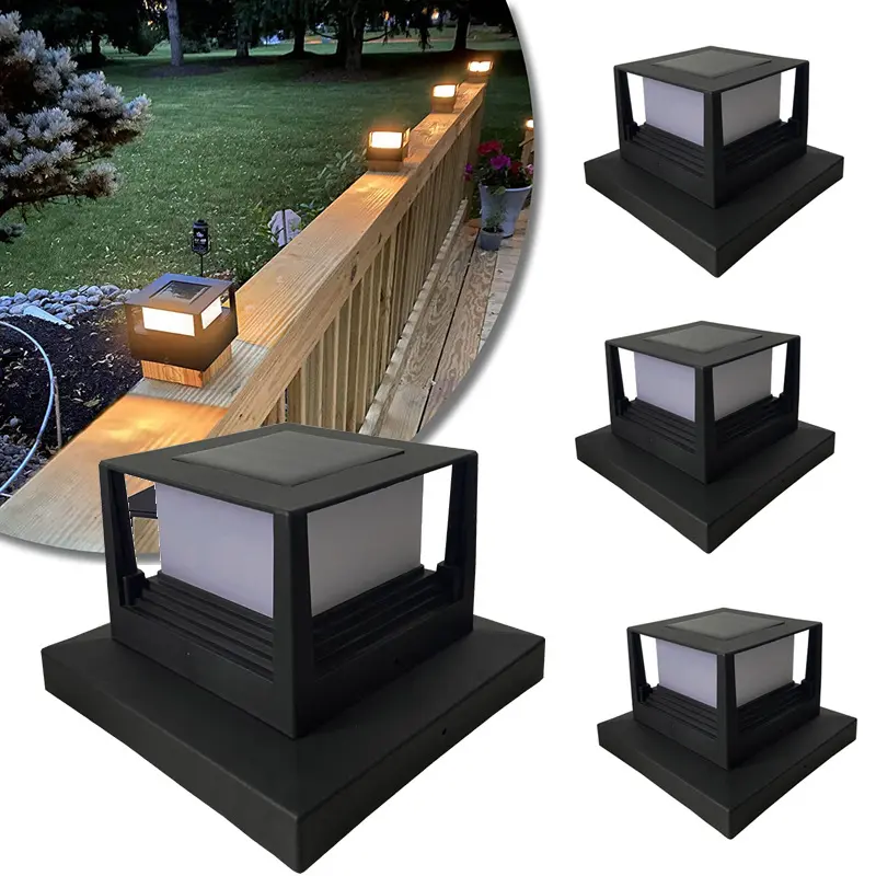 Vimite 2 สี ไฟหัวเสาโซล่าเซลล์ โคมไฟโซล่าเซลล์ ไฟโซล่าเซลล์หัวเสา Solar Post Light Pillar Lamp กันน้ำ IP67 ไฟled กันน้ำ เปิด-ปิดอัตโนมัติ ใช้พลังงานแสงอาทิตย์ ไม่เสียค่าไฟ ไฟโซล่าเซลล์ ไฟโซลาร์เซลล์สว่างทั้งคืน ไฟโซล่าเซลล์หน้าบ้าน หลอดไฟโซล่าเซลล์