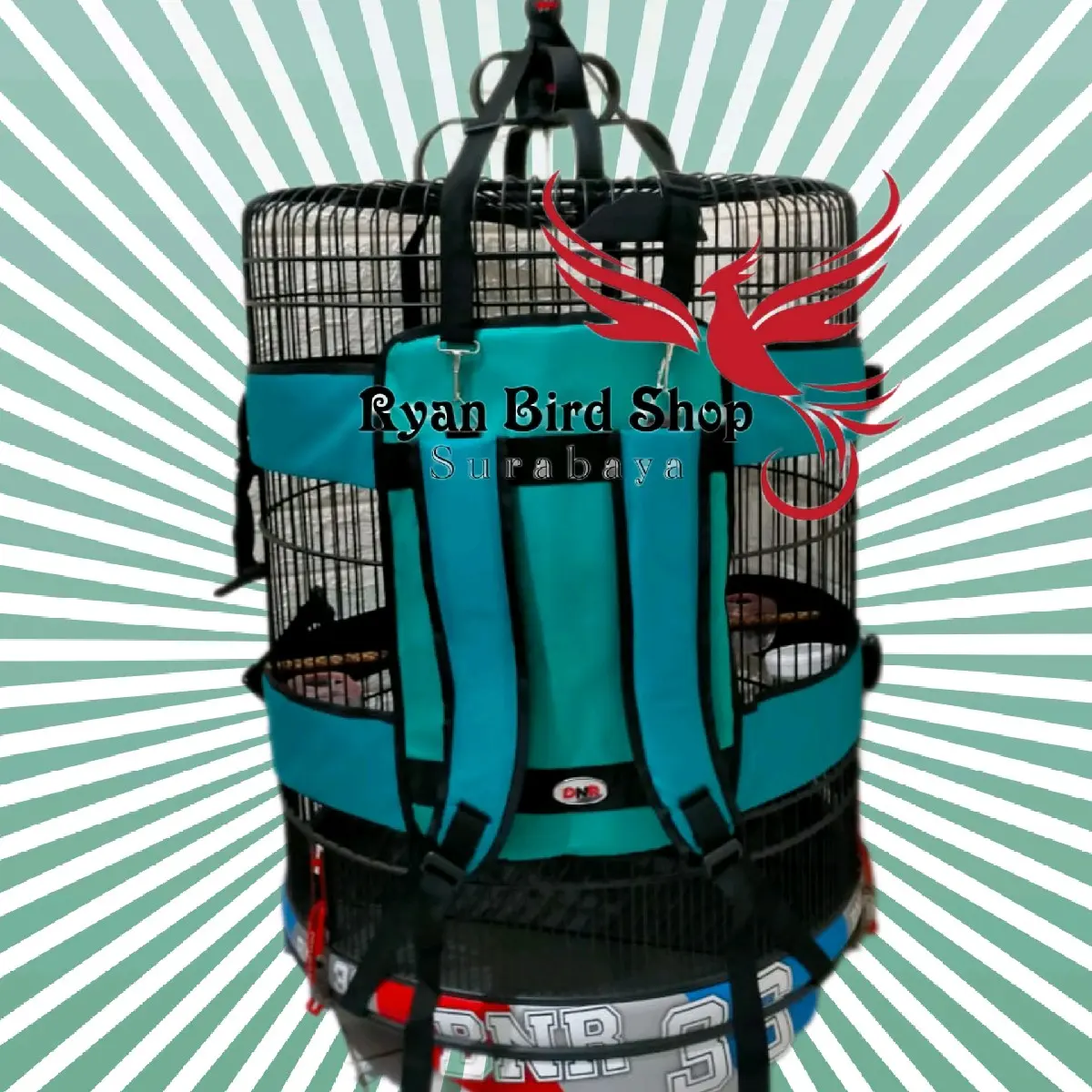 Tas Ransel Punggung Gendong multifungsi SAYAP Naik Motor Untuk Bawa Sangkar Burung Lovebird Kotak Murai 4 Tali DNR
