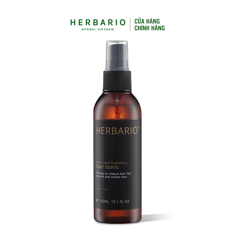 Nước xịt dưỡng tóc tinh dầu vỏ bưởi và bồ kết herbario 100ml