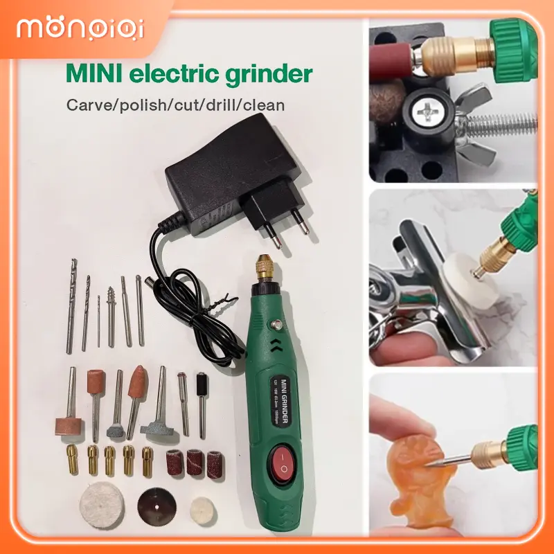 Máy khoan điện mini cầm tay DIY , Máy khoan điện có dây cắm điện loại nhỏ 3.6V, kèm cưỡi cưa HSS dùng để mài và đánh bóng trang sức, cắt gỗ và thủy tinh [hàng có sẵn] Yêu cầu kiểu plug-in và có dây