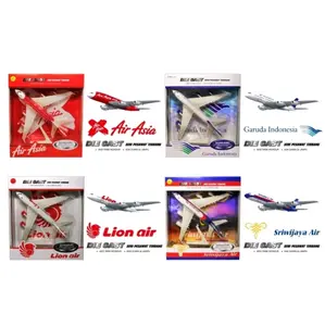 Mainan Diecast Pesawat Terbang Miniatur Die-cast Pesawat Airbus Mainan Anak Pull Back Suara Pesawat - Toy