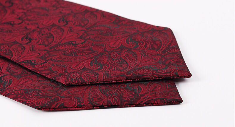 Product Introduction of High Quality Perth Pattern Cravat Formal Cashew Polka Dots Set Men's Gentleman Scarf Tie Wedding Accessories Gold Red Blue Purple Black 9