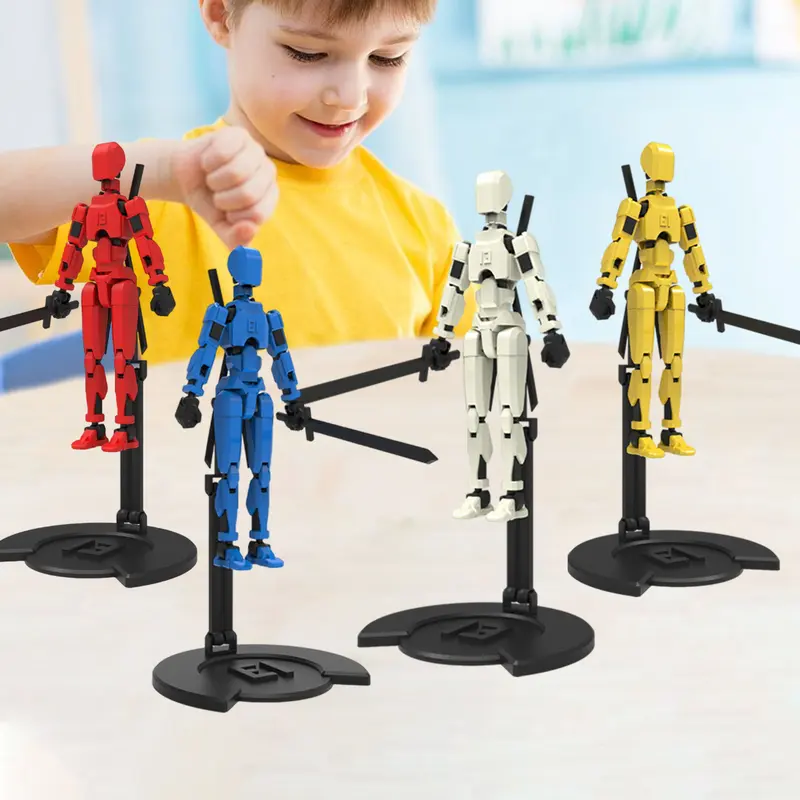Mô Hình Hành Động Robot In 3D, Bộ 1 Chiếc, Có Phụ Kiện Đế, Mô Hình Robot Có Thể Di Chuyển Nhiều Khớp, Tượng Nhồi Bông Có Khớp Nối, Đồ Trang Trí Để Bàn, Inhgubfe 3