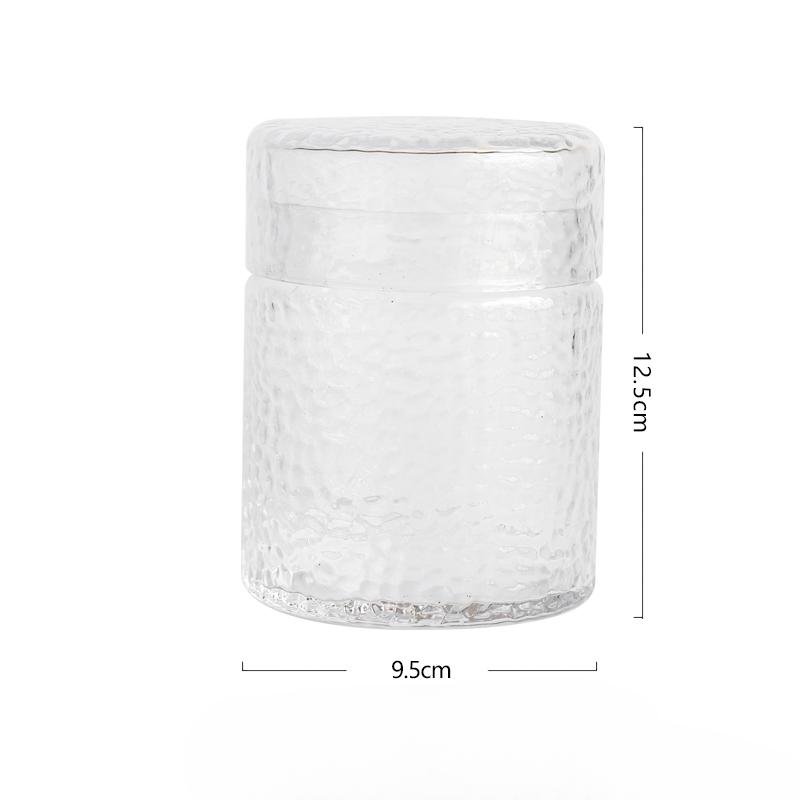 Product Introduction of Creative glass jar sealed tea jar hammer candy jewelry box transparent glass coffee bean nut jar home decoration 5