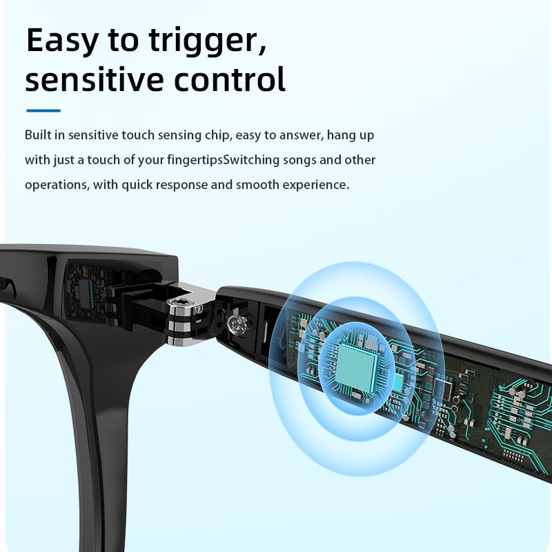 Bluetooth Smart Glasses for Calls Music Play Noise Canceling Waterproof IP68 Can Exchange Lens Wireless Sunglasses for Men Women - Image 8