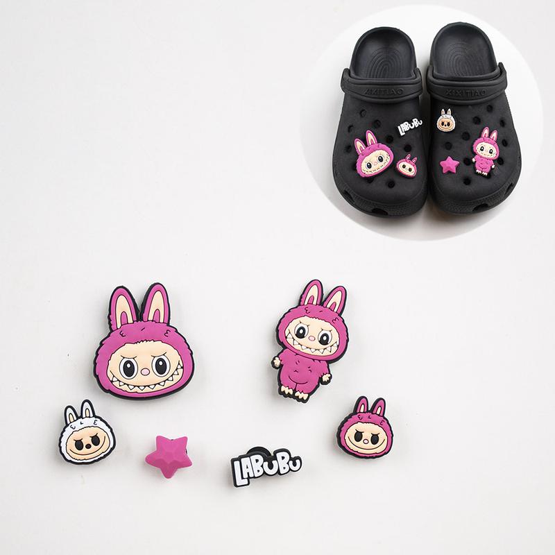 Product Introduction of Shoes charms Labubu Jibbitz Set Labubu Removable Accessories Footwear Comfort Decor Parent 2