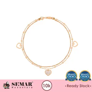Gelang Emas Jedar Love Gold Double Layer 10K Semar Nusantara
