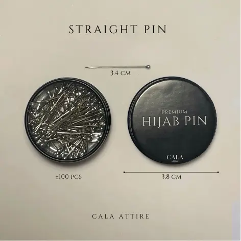 Straight Pin - Cala Attire | Pentul Hijab Premium tajam silver wijen kecil 0