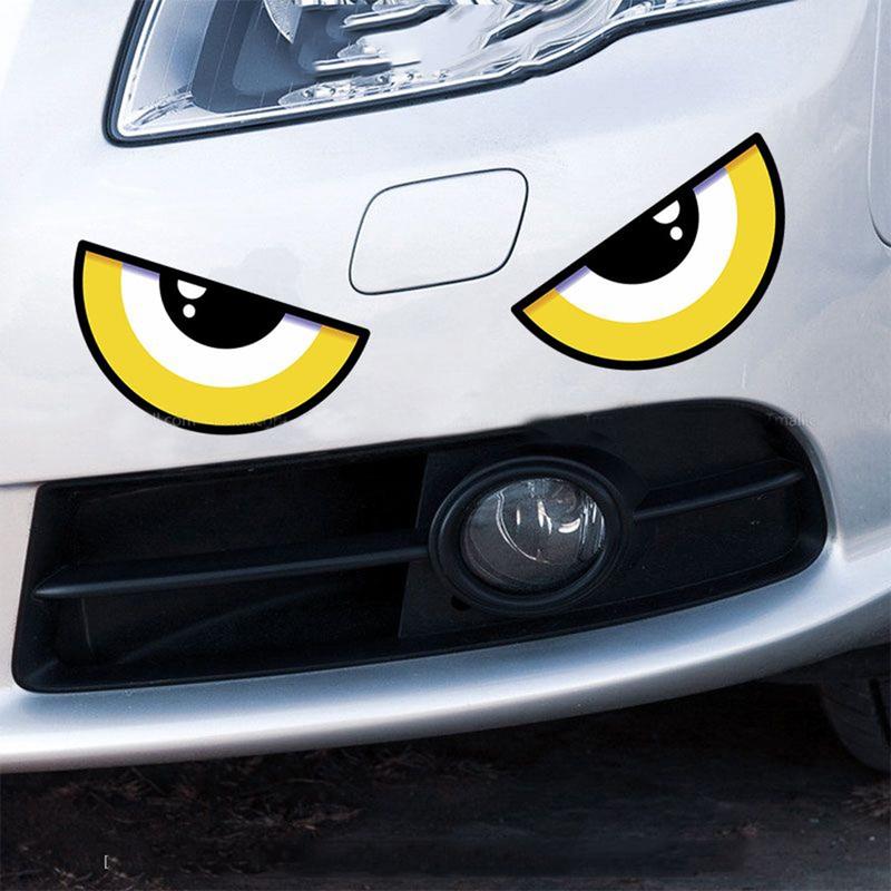 Product Introduction of Reflective Demon Eyes Motorcycle Sticker Funny Stickers Hokage Cartoon Eyes Body Decal Waterproof Decoration Motorbike Styling Accessory 9