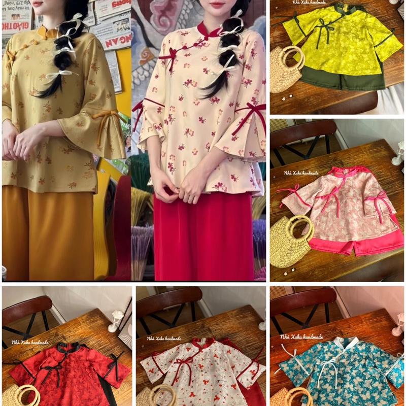 Pháp phục Nhã Tịnh đồ đôi Mẹ&bé gái(Nhà may Xuka HandMade)