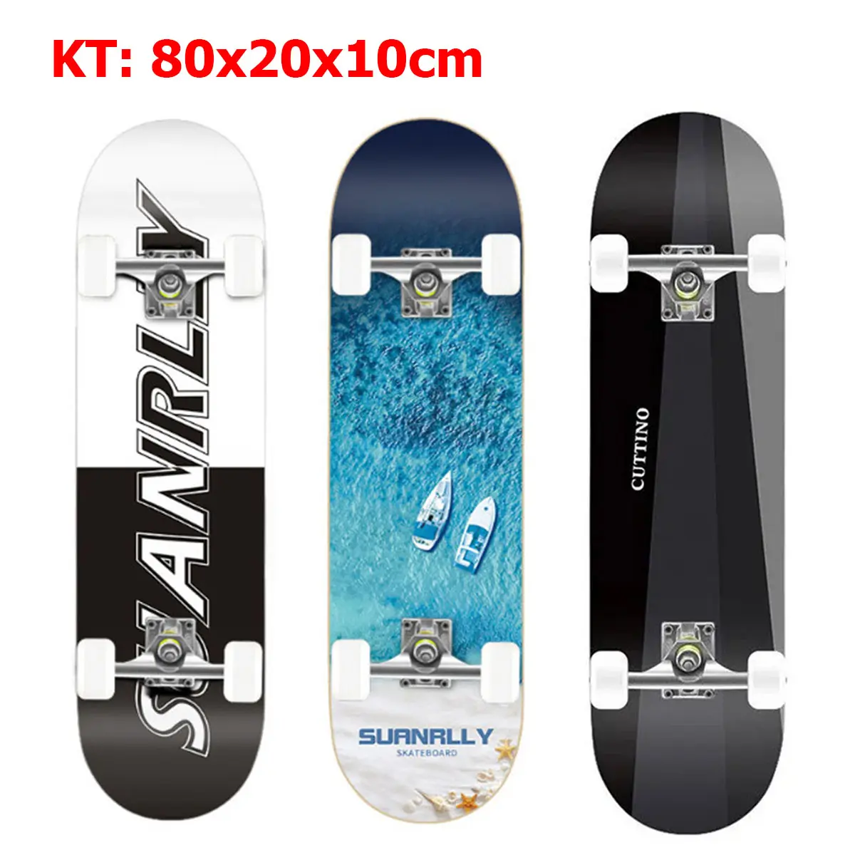 Ván Trượt Thể Thao - Ván Trượt Người Lớn Mặt Nhám Skateboard Kích Thước 80x20x10cm Sport Tập Thể Dục