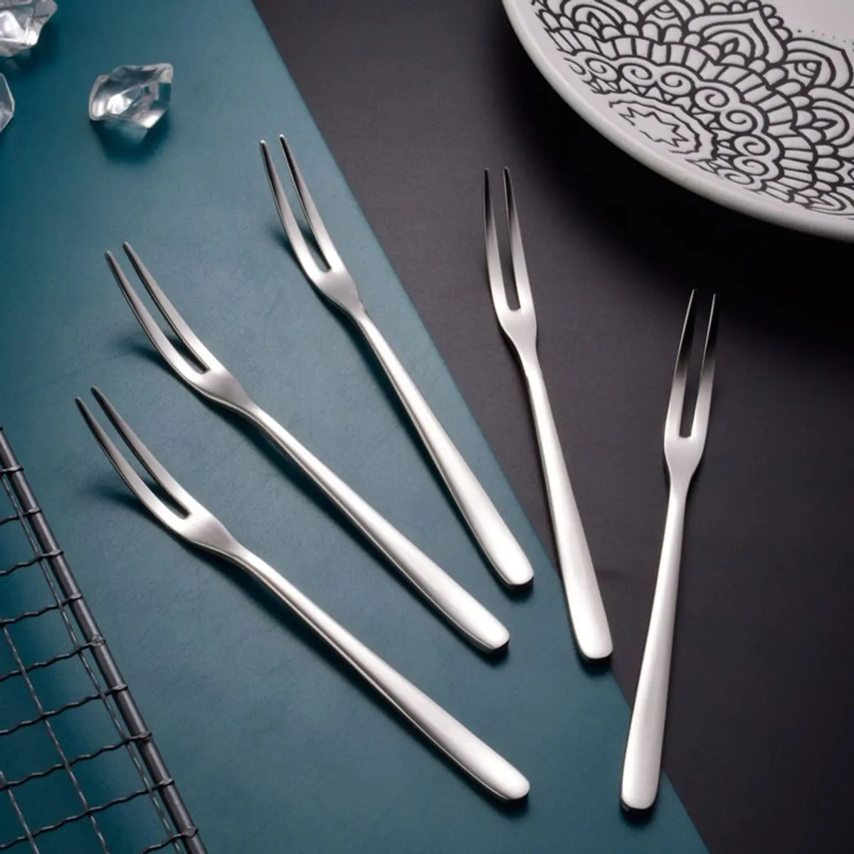 Bộ Nĩa Ăn Tráng Miệng Dĩa Bằng Thép Không Gỉ Xẻng Inox Dễ Thương