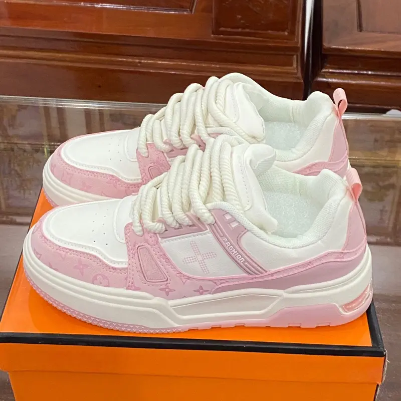 Giày thể thao nữ màu hồng bi siêu xinh,sneaker luôn vui tươi full box size 36-40 4