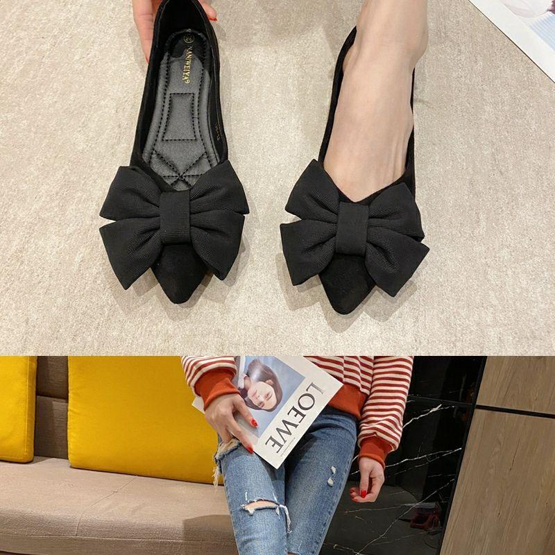 Product Introduction of Giày Cao Gót Gommino, Đế Mềm, Mũi Nhọn, Cắt Nông, Đế Bằng, Màu Đen, Ngoại Cỡ 41-43, Dành Cho Nữ, Phong Cách Mới, Thích Hợp Cho Mùa Lò Xo, Được Đánh Giá Cao Với Hơn 99% Người Dùng, Năm 2024, 12