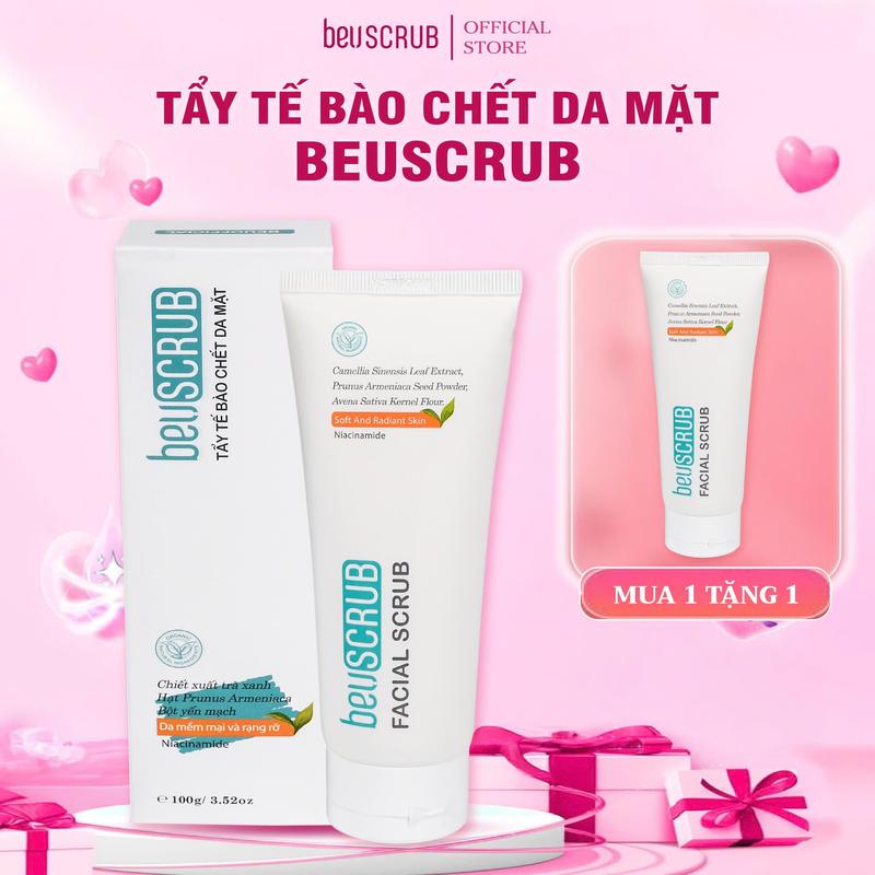 [Mua 1 Tặng 1] Mua 1 Tuýp Tẩy Tế Bào Chết Cho Da Mặt Tặng Ngay 1 Tuýp Tẩy Tế Bào Chết Da Mặt Nam Nữ, Men  Women  Fullsize 100g Skincare Làm Đẹp Da - TDC622 tom