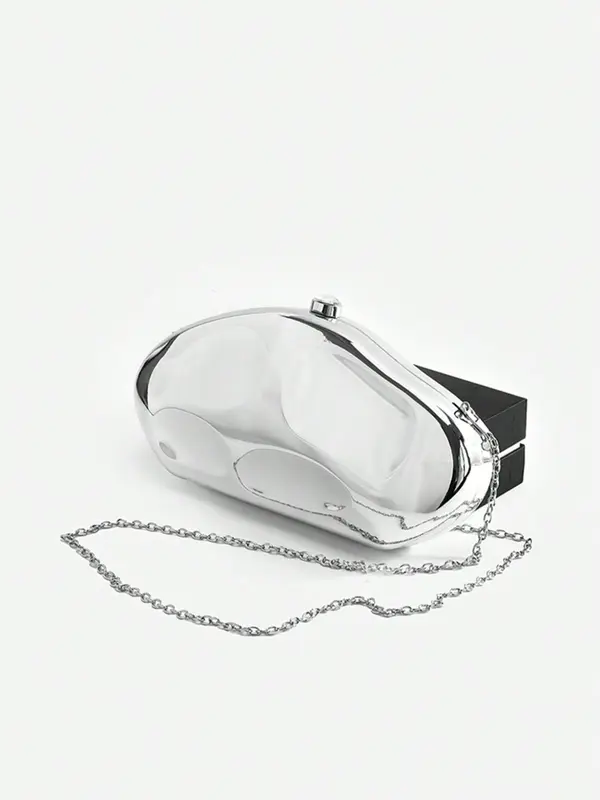 Women's Unique Irregular Shaped Evening Bag, Fashionable Chain Strap Crossbody Bag for Party, Trendy All-match & Exquisite Bag for Birthday Gift 3