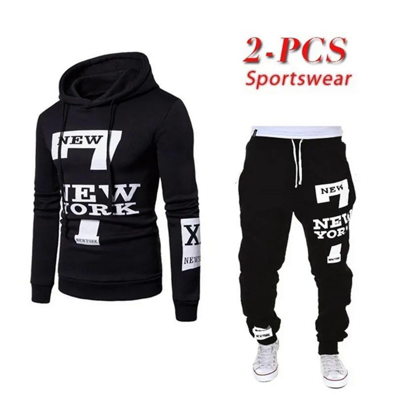Product Introduction of Bộ Đồ Thường Ngày Cho Nam, Thời Trang, Áo Hoodie Và Quần Dài, In Chữ, Áo Len, Thương Hiệu Thời Trang, Hàng Mới Về 2024 Menswear Màu Đen 9
