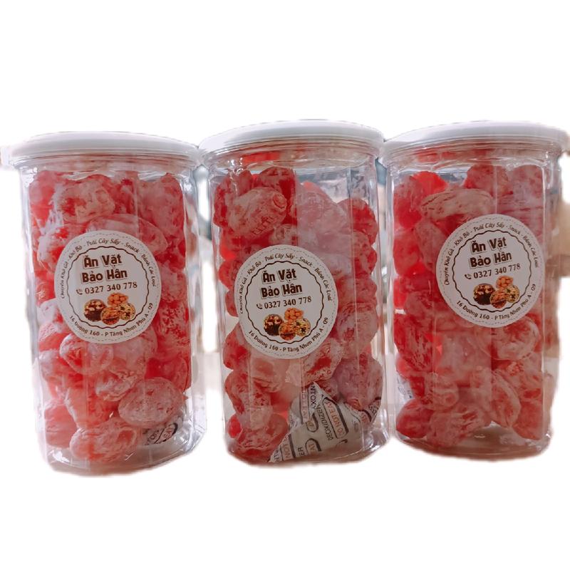 Combo 3 hũ xí muội ô mai đào hồng Tự nhiên HŨ 500GRAM Ăn Vặt Chua Snack omai truyen thong