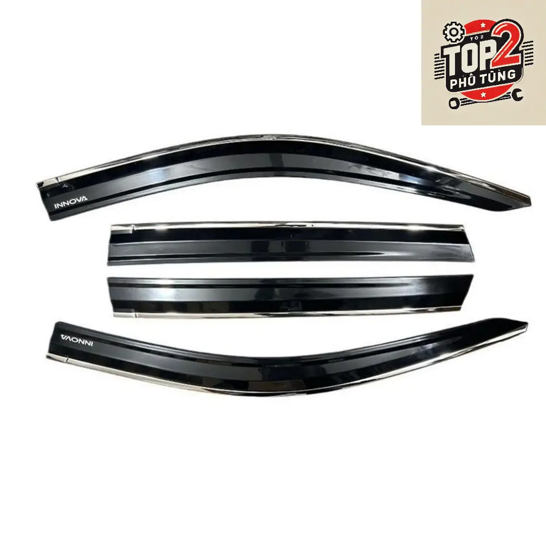 Bộ vè mưa chỉ mạ inox xe Toyota Innova Cross đời 2024