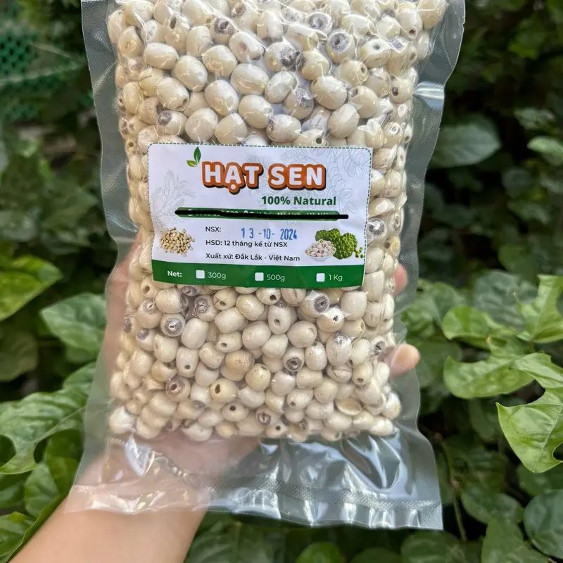 Hạt sen khô Huế loại ngon thơm bở - giúp ngủ ngon, nấu chè, nấu sữa, ăn dặm cho bé