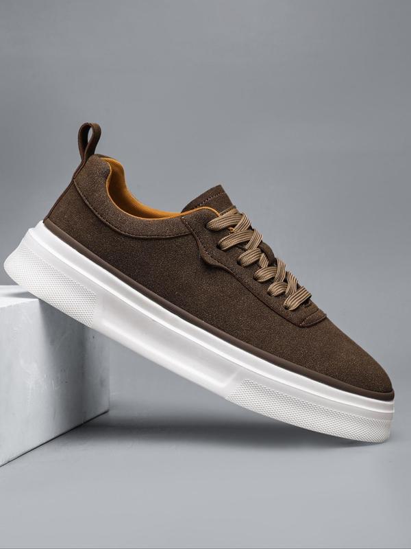 Men's Casual Lace Up Low Top Sneakers, Fashionable Comfortable Sports Shoes, Male All-match Round Toe Shoes for Daily Wear 1