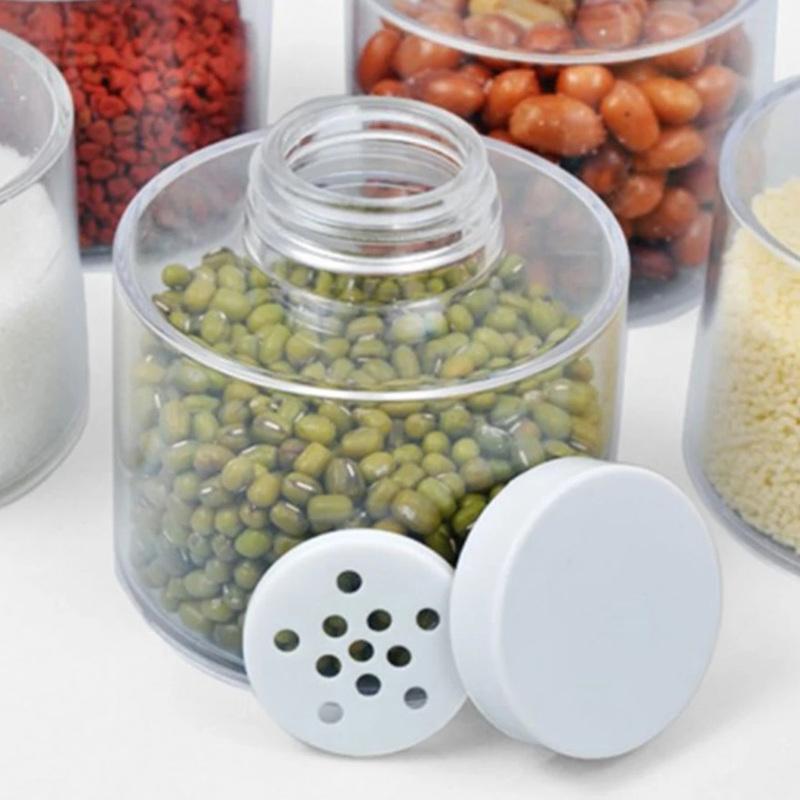 Boko plastic Jar Rack Set Salt & Pepper Herb 6pcs Spice Tower Organizer ...