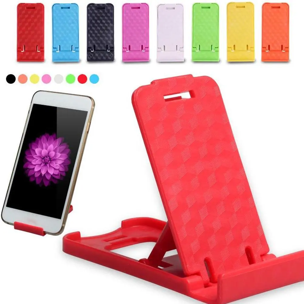 1 Pc Candy Color Universal Plastic Phone Holder Stand Base Mobile Phone Bracket For IPhone Samsung  Xiaomi Smartphone
