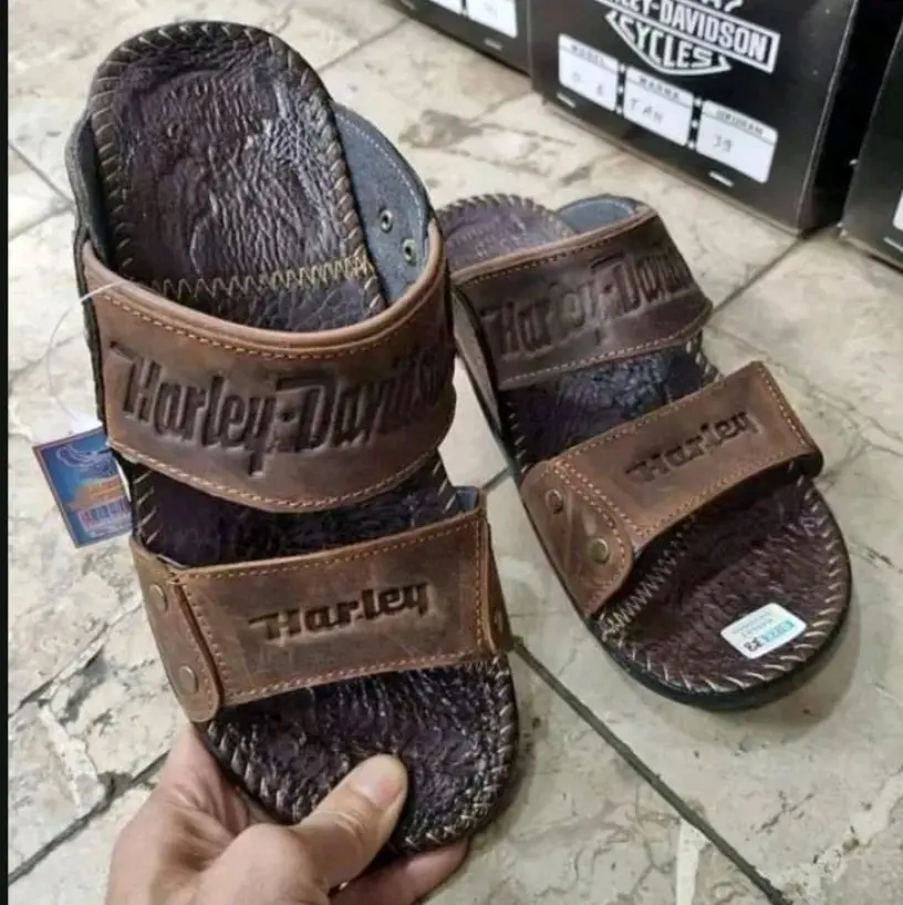 SANDAL KULIT PRIA HARLEY TERBARU Karet