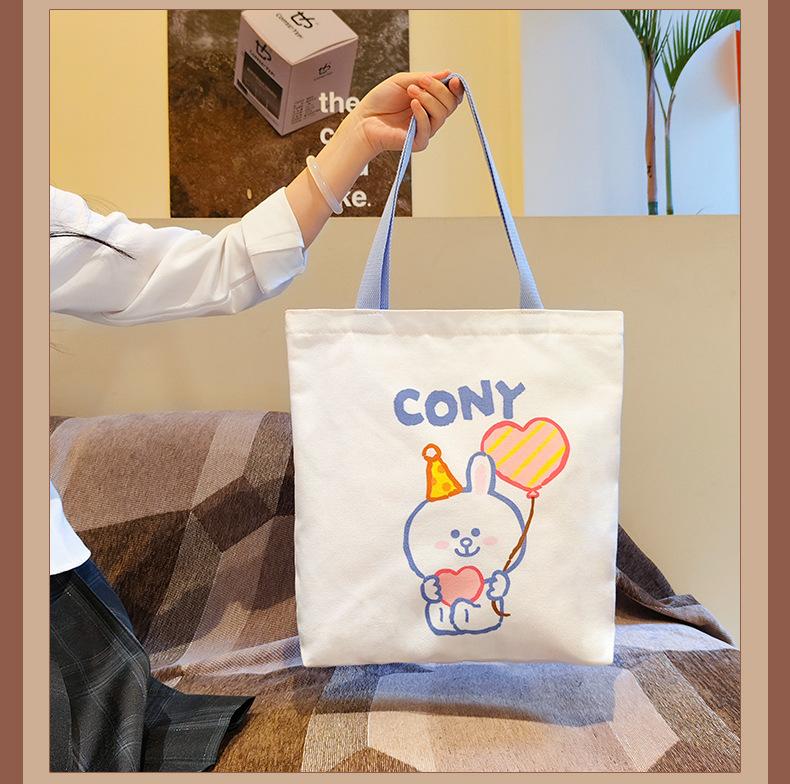 Product Introduction of Official Brown Bear Canvas Bag 2025 New Student Artistic Shoulder Bag| Men's Study Tote 18