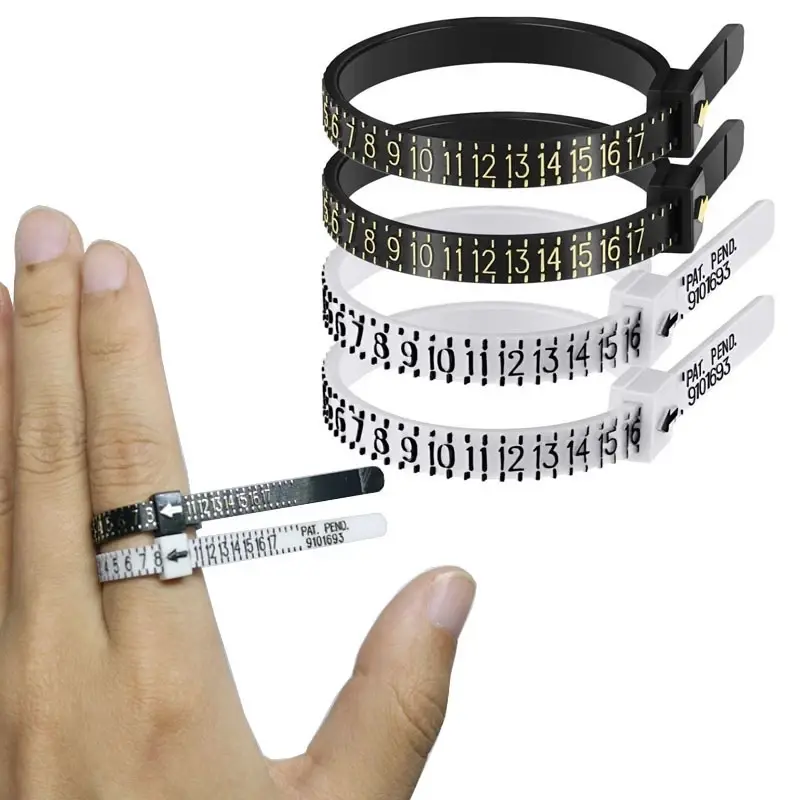 【COD】Ring Ruler Measurer Finger Coil Ring Sizing Tool US Ring Sizer ...