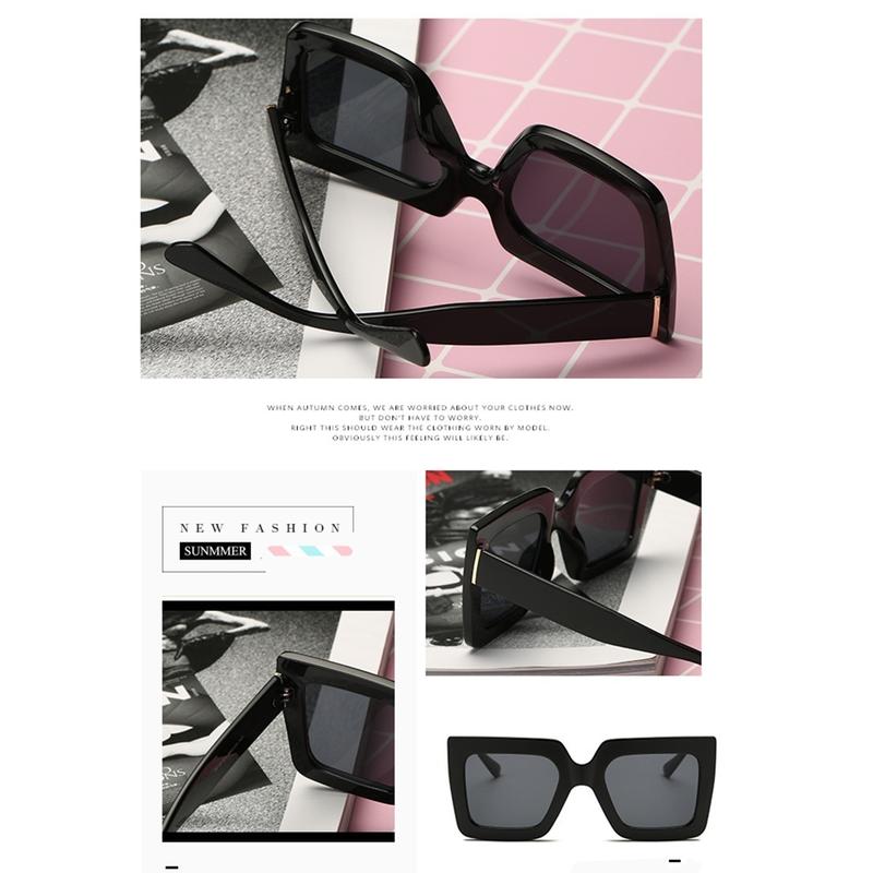 Oversized Sunglasses Women Large Size Sunglasses Men Transparent Gradient Frame Vintage Big Retro Sun Glasses Female Male 3
