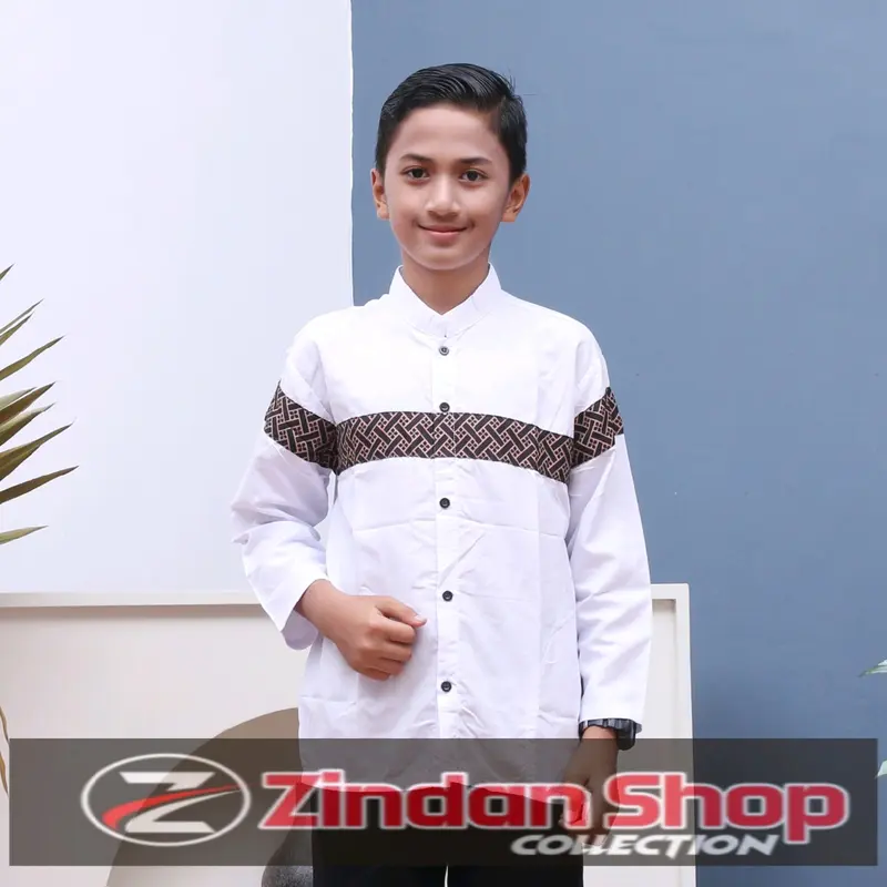 Paket Hemat 70 Ribu Dapat 3 Pcs Baju Koko Anak Laki-laki Atasan Polos Kombinasi Setrip Batik Katun Muslim Panjang Setelan Motif Peci Pendek Nyaman Navy Kurta Dewasa 4