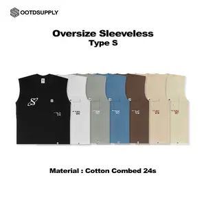 OOTDSUPPLY Oversize Sleeveless Type S Black l Kaos Oversize OVZSinglet