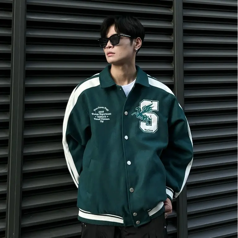 [XẢ KHO] Áo Khoác Varsity NEWSEVEN Mythical Steed Varsity AKVS.399 3