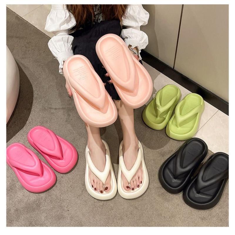  Dép Xỏ Ngón Đế 3cm Nữ 4 Màu Dép Tông EVA Đi Biển Chống Trượt Size 36-41 DéP Cao Su 