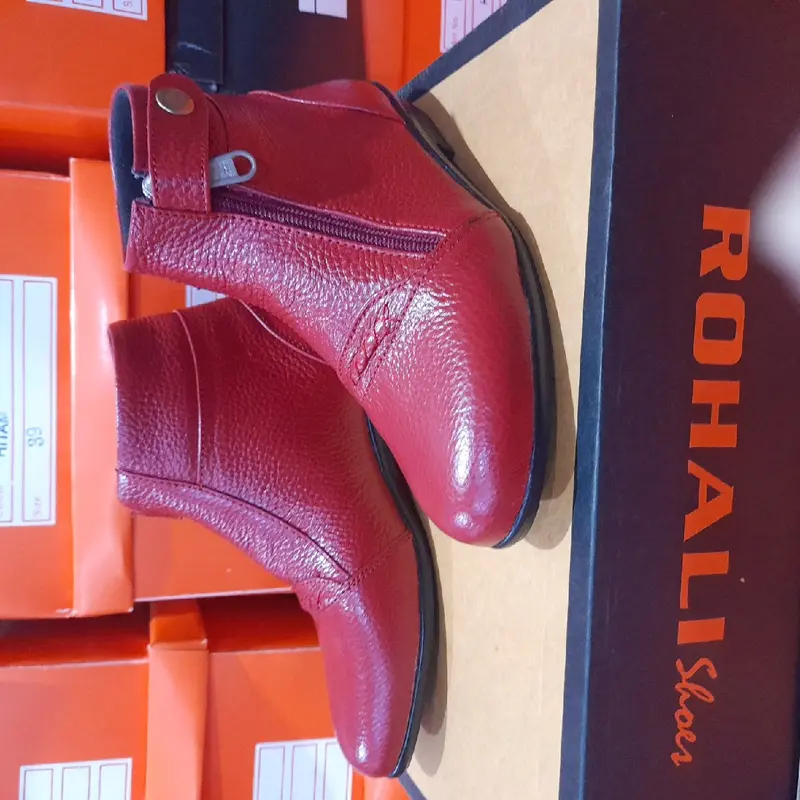 sepatu anak perempuan asli kulit sapi super lembut anti kadar model boots flet D205 3