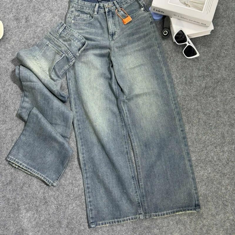 KANG (S-2Xl) Quần Jeans Suông Rộng Màu Lạ dơ nhẹ Chất jeans mềm K3242 6