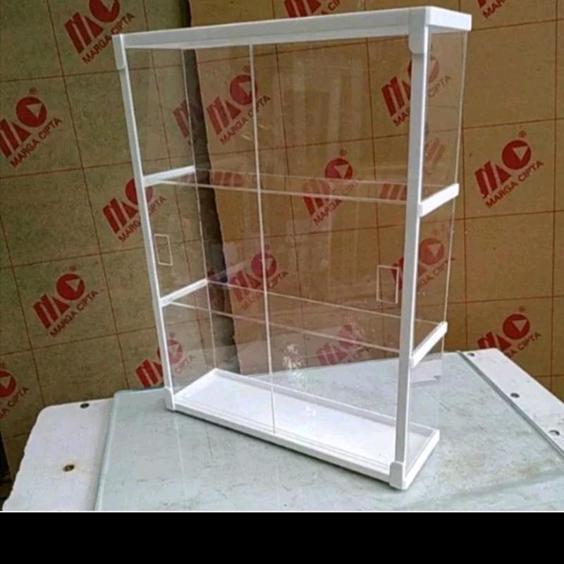 Etalase Pajangan Warung Kotak Penyimpanan Full Akrilik 25x10x30 dengan 3 Susun 1