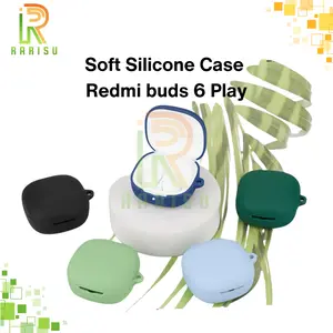 Case Casing Cover Silicone Protective Kompatibe Untuk Xiaomi Redmi buds 6 Play + Carabiner Rarisuid