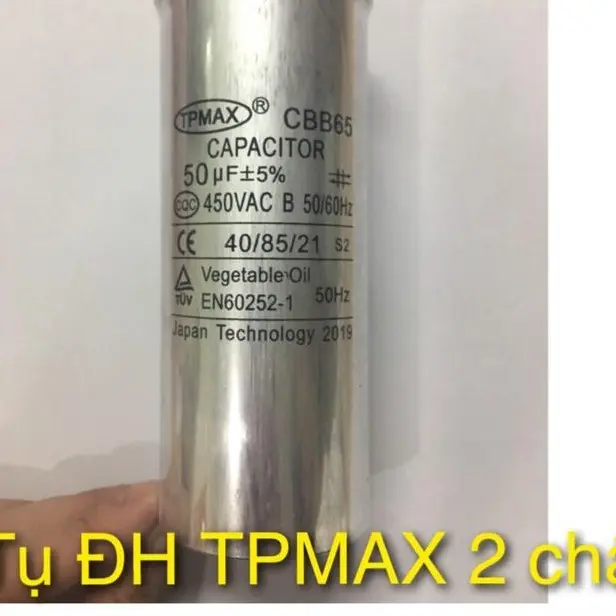 Tụ Điều Hòa 2 Chân - 3 chân (25µF đến 60µF) hãng Nhật TPMAX - Capa - Capacitor TP MAX 1