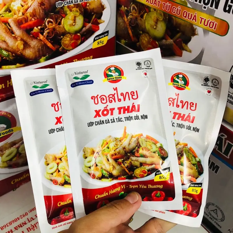 Combo 03 gói Xốt Thái Chân Gà Xả Tắc(85gr/1gói) chuẩn vị