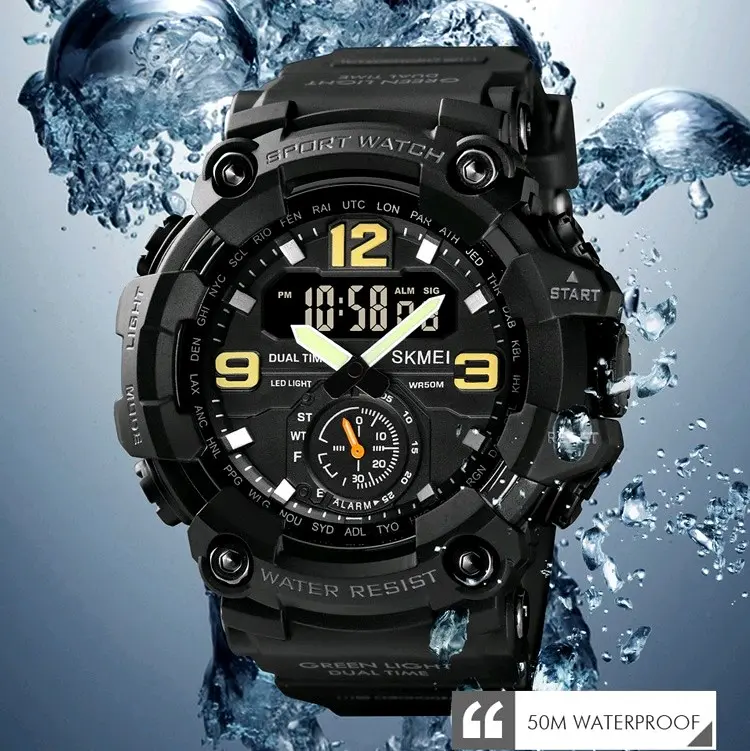 Jam tangan Pria Dual Time SKMEI 1637 original