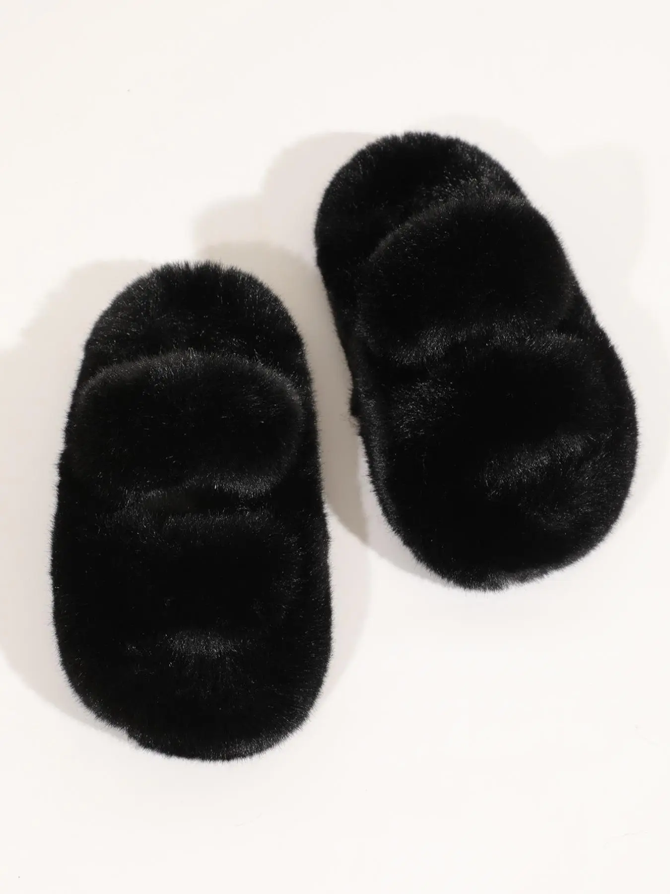 1 Pair Women's Minimalist Non-slip Fluffy House Slides, Soft Comfy Fuzzy Home Slippers, Cozy Slippers for Daily Wear for Fall & Winter