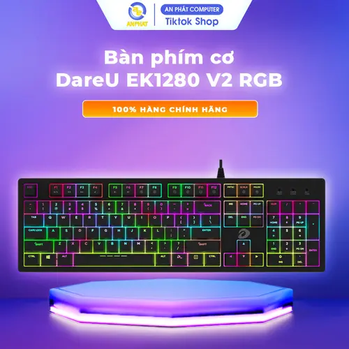 [BH Chính Hãng 24 Tháng] Bàn phím cơ DareU EK1280 V2 RGB