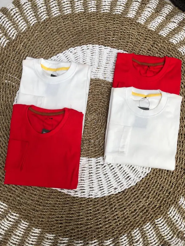 KAOS DEWASA POLOS LENGAN PANJANG MERAH PUTIH 2