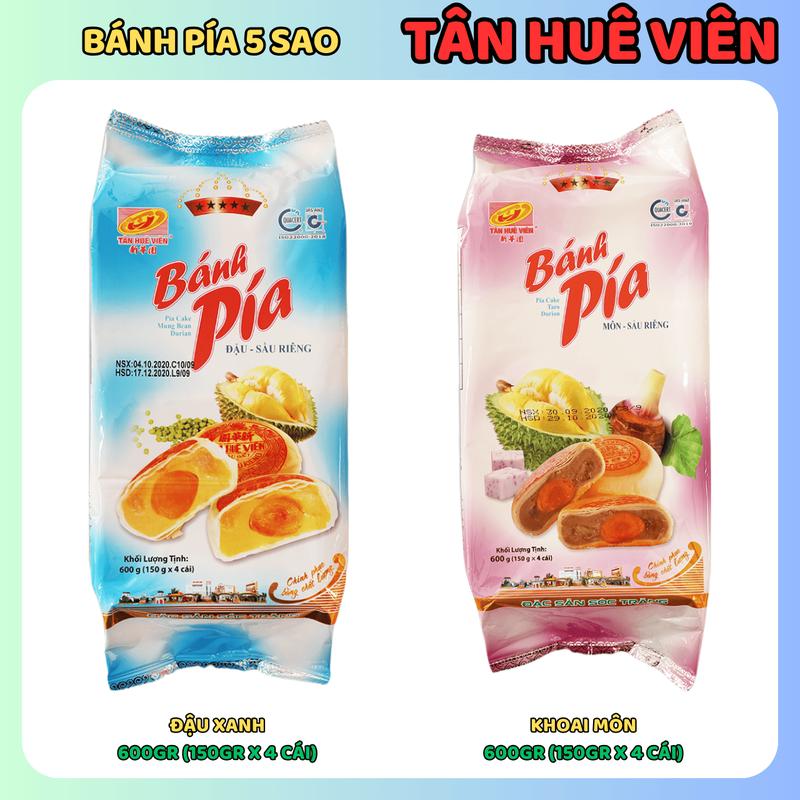 Bánh Pía Tân Huê Viên, Bánh Pía 5 Sao Nhân Sầu Riêng Trứng Muối (Đậu Xanh / Khoai Môn), Đặc Sản Sóc Trăng
