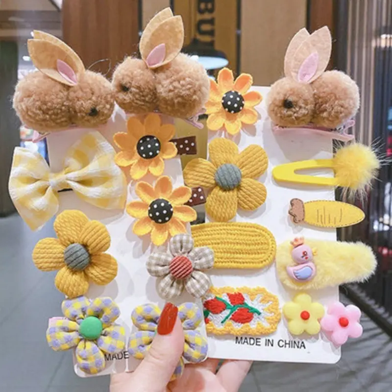 Kẹp Tóc Thỏ, Bộ 9 Chiếc, Kẹp Tóc Trẻ Em Dễ Thương, Kẹp Đầu Trẻ Em, Thời Trang, Màu Kẹo Ngọt, Phụ Kiện Tóc Cho Bé Gái 3