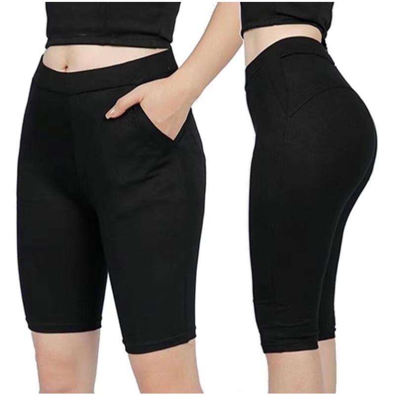 Product Introduction of [XẢ KHO] [ COMBO 2 chiếc ]quần ngố trên gối,đen tuyền,mặc thoáng mát dễ chịu Thun Cotton 2