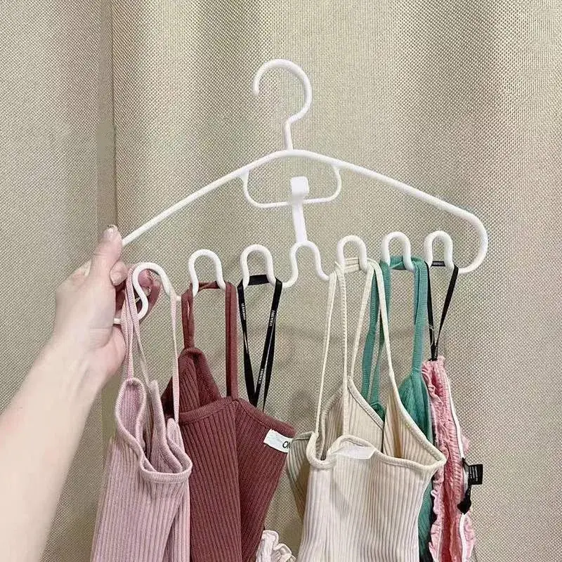 Efficient Closet Organizer - Multi-Functional Wave Hanger For Tank Tops & Bras, Perfect For Bedroom & Laundry Hook Plastic
