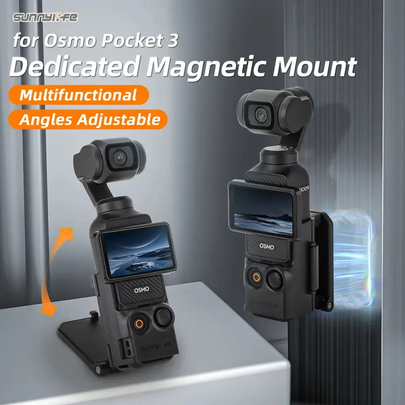 Giá Chân Đế Gắn Nam Châm, Cho DJI Osmo Pocket 3, Phụ Kiện, Bộ Chuyển Đổi Mở Rộng, Giá Đỡ Hộp Hút Nam Châm, Có Thể Điều Chỉnh, Cố Định Nhanh dây  đeo